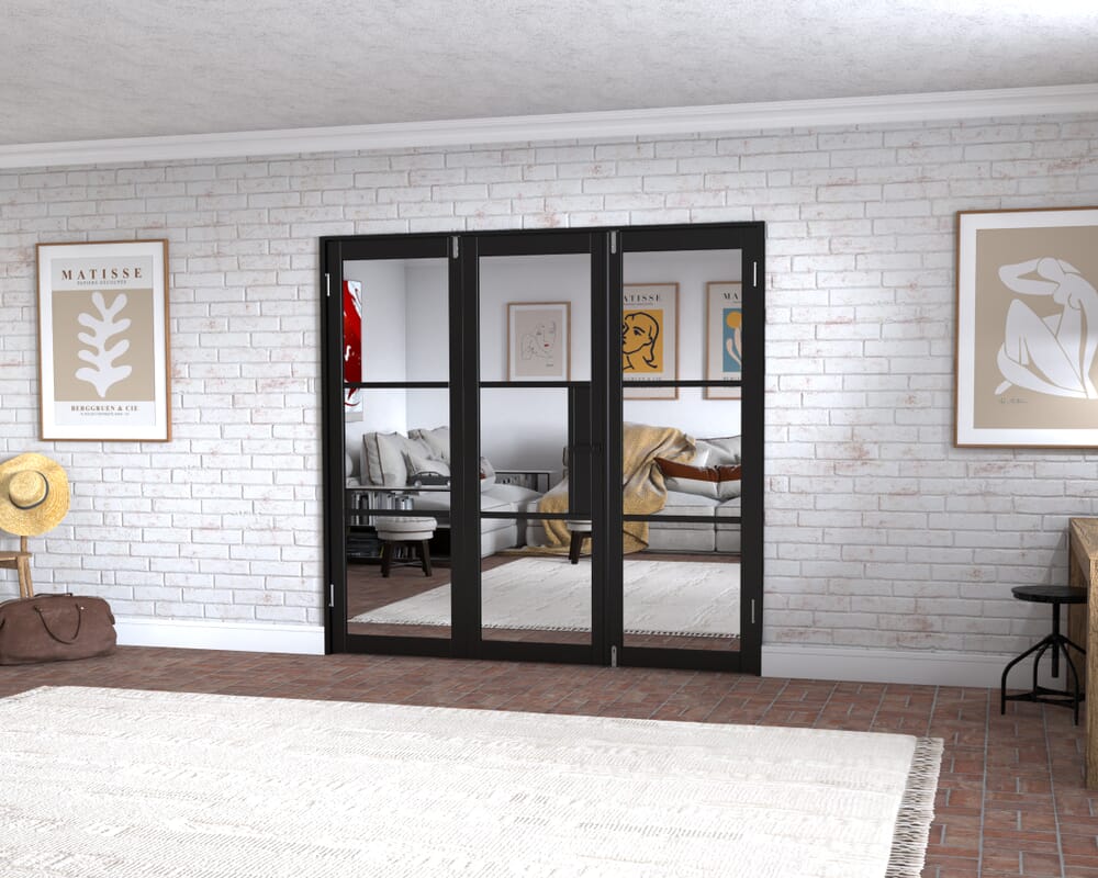 Black Heritage 3 Door Frenchfold (3 x 686mm Doors)