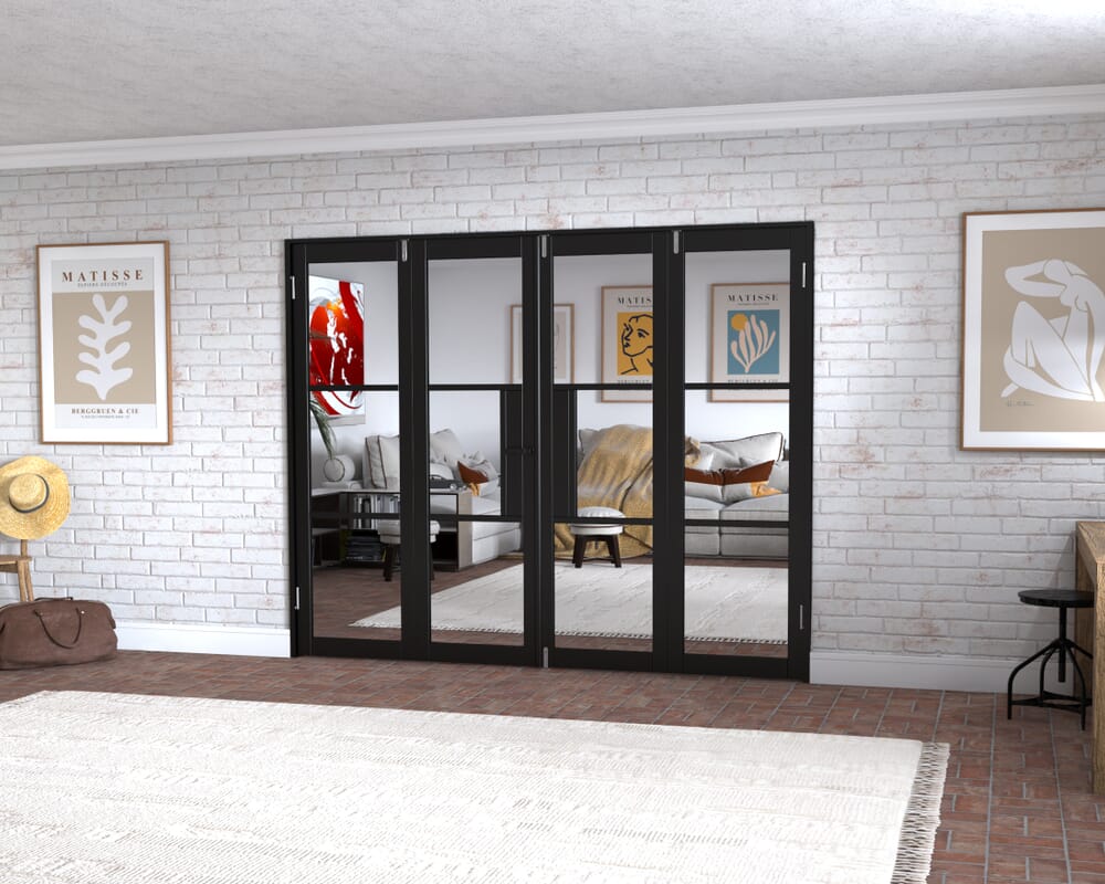 Black Heritage 4 Door Frenchfold (4 x 610mm Doors)