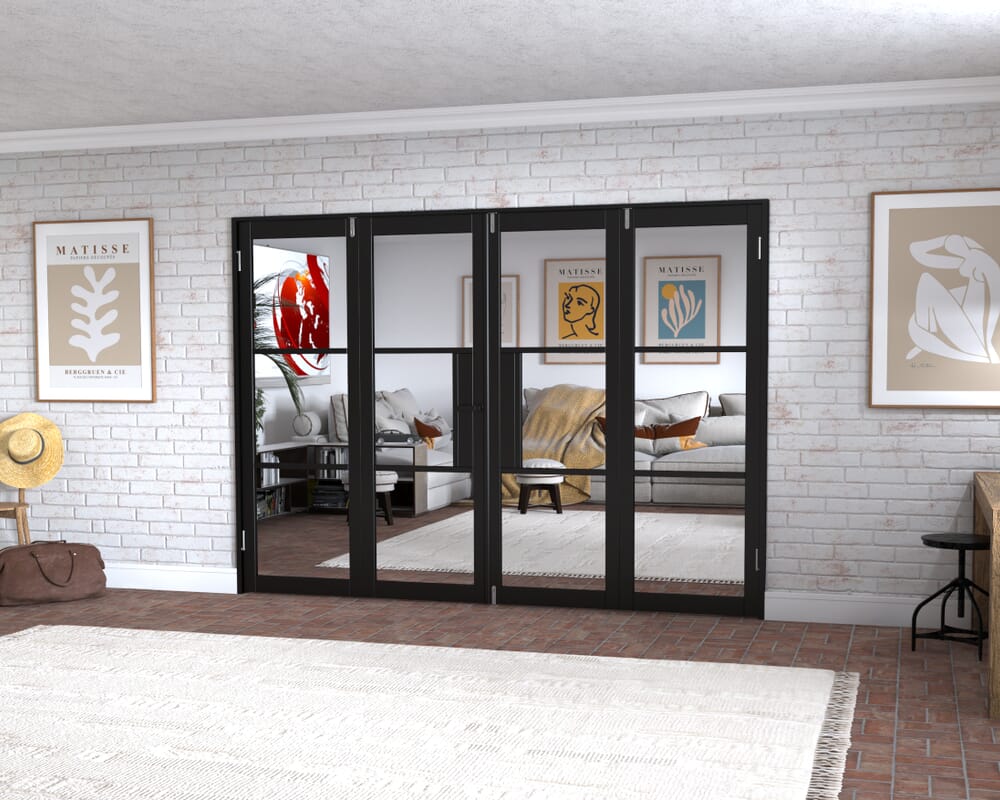 Black Heritage 4 Door Frenchfold (4 x 686mm Doors)