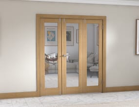 Prefinished Oak P10 Folding Room Divider 6ft (1800mm) set
