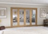 Shaker Oak 1 Lite Clear Glazed Prefinished French Folding Doorset