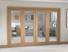 Prefinished Oak P10 Folding Room Divider (4 x 686mm doors)