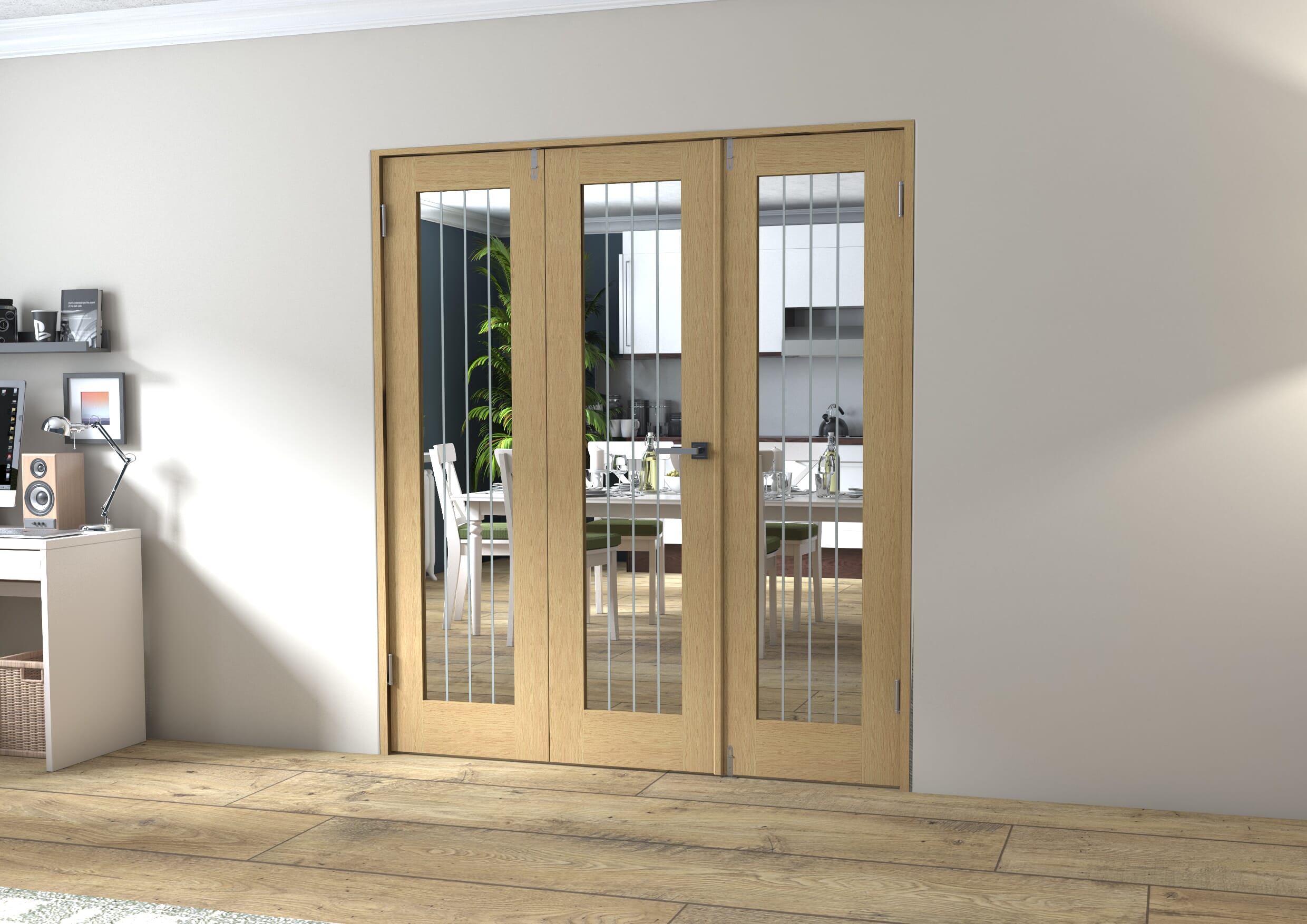 Mexicano Oak P10 Prefinished FrenchFold (2+1 x 573mm doors)