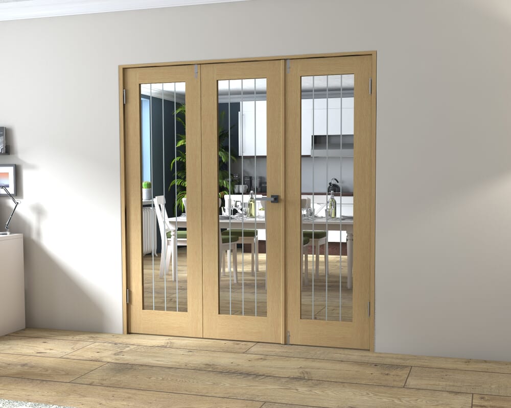 Mexicano Oak P10 Prefinished FrenchFold (2+1 x 610mm doors)