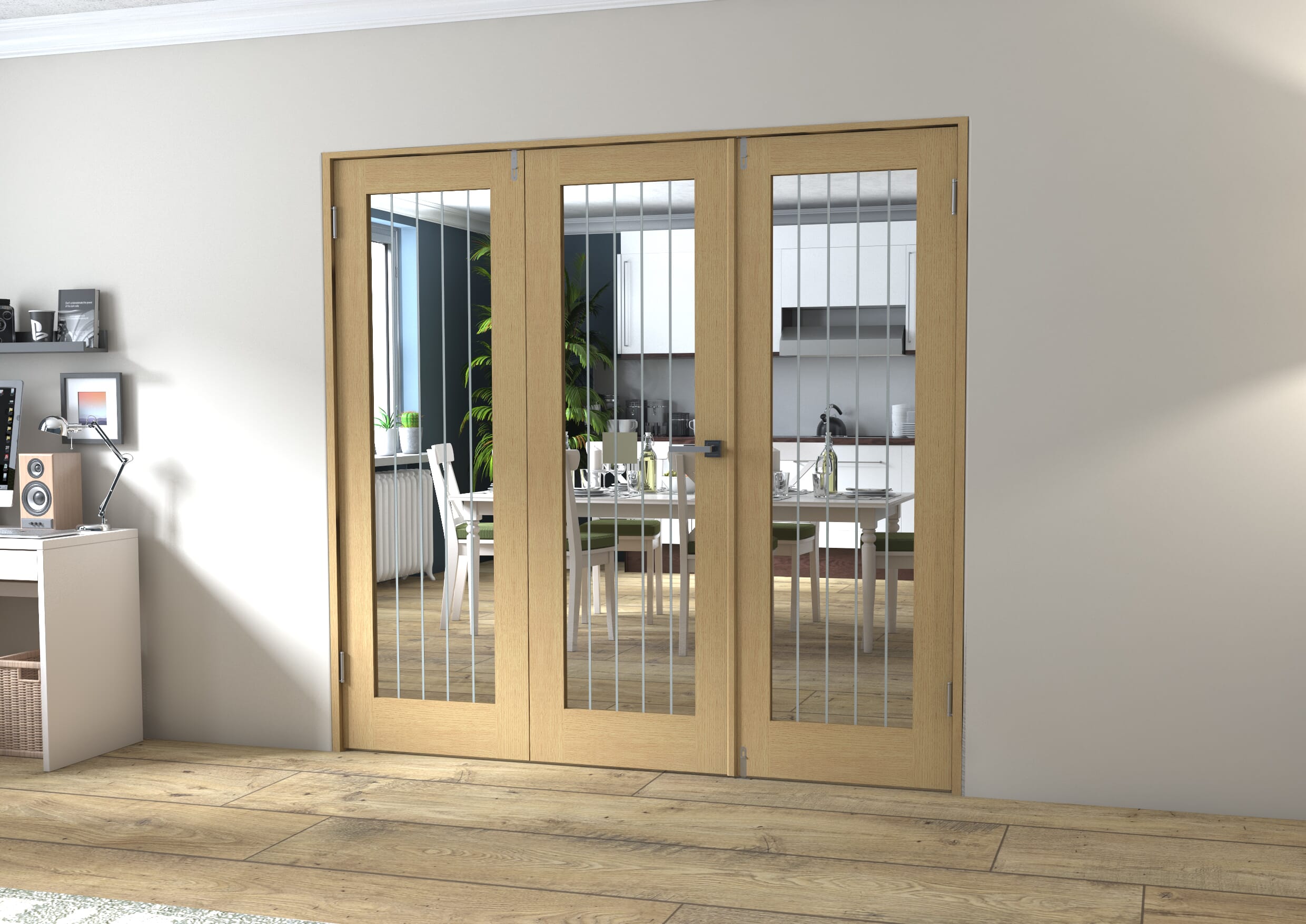 Mexicano Oak P10 Prefinished FrenchFold (2+1 x 686mm doors)