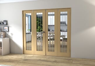 Mexicano Oak P10 Prefinished FrenchFold (2+2 x 533mm doors)