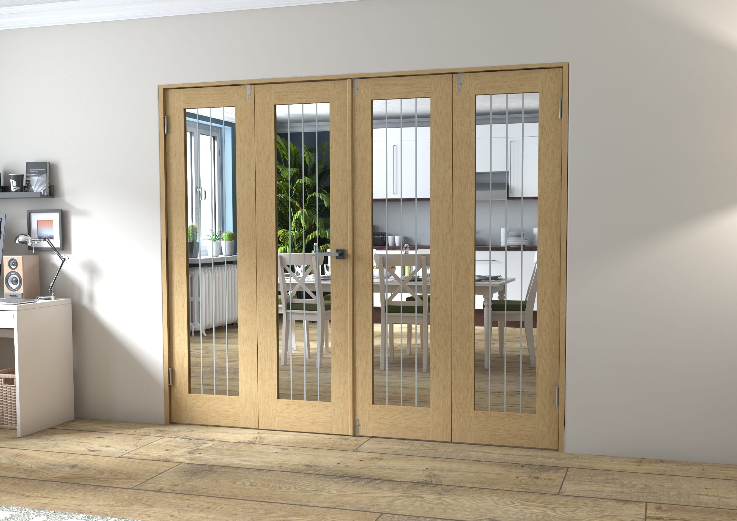 Mexicano Oak P10 Prefinished FrenchFold (2+2 x 573mm doors)