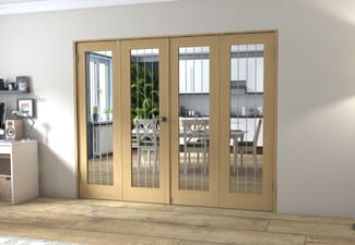 Mexicano Oak P10 Prefinished FrenchFold (2+2 x 610mm doors)
