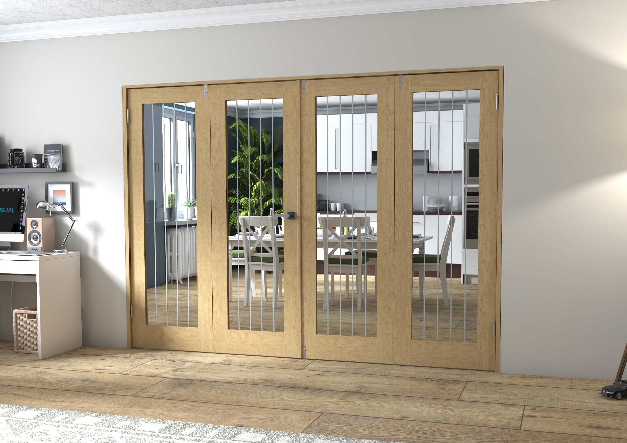 Mexicano Oak P10 Prefinished FrenchFold (2+2 x 686mm doors)