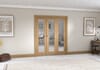 Shaker Oak 1 Lite Clear Glazed French Folding Doorset