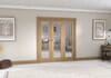 Shaker Oak 1 Lite Clear Glazed French Folding Doorset