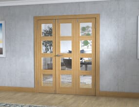 Oak 4L Folding Room Divider (3 x 533mm doors)