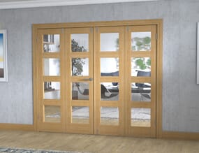 Oak 4L Folding Room Divider 8ft (2400mm) set