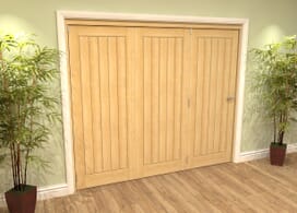 Mexicano Oak Folding Room Divider (3 X 610mm Doors) Image