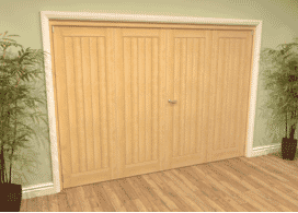 Mexicano Oak Folding Room Divider (4 X 533mm Doors) Image