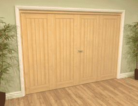 Mexicano Oak Folding Room Divider (4 x 686mm Doors)