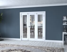 White P10 Folding Room Divider 6ft (1800mm) set