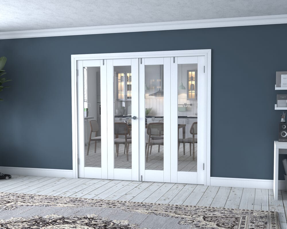 White P10 Frenchfold - Clear (4 x 533mm Doors)