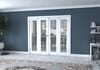 White Primed Shaker 1 Lite Clear Glazed French Folding Doorset