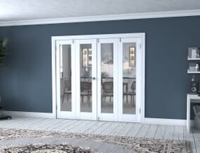 White P10 Folding Room Divider (4 x 533mm Doors)