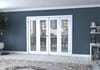White Primed Shaker 1 Lite Clear Glazed French Folding Doorset