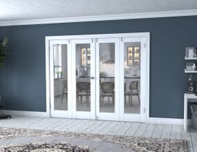 White P10 Folding Room Divider (4 x 610mm Doors)