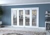 White Primed Shaker 1 Lite Clear Glazed French Folding Doorset