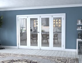 White P10 Folding Room Divider (4 x 686mm Doors)