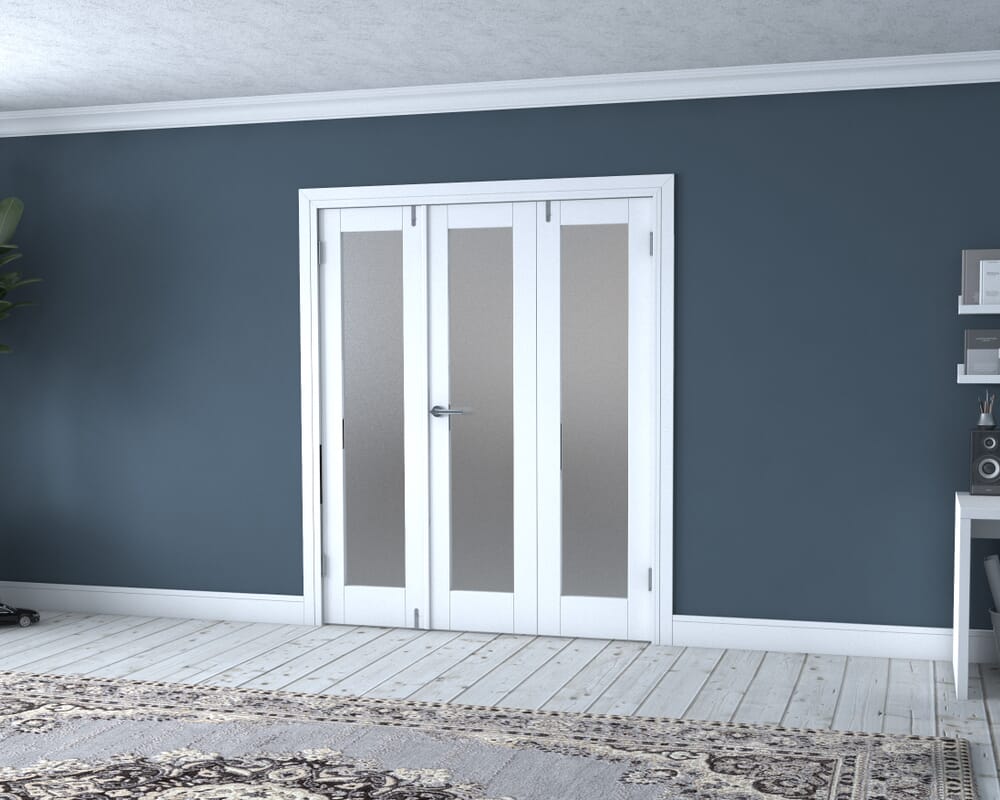 White P10 Frenchfold - Frosted (3 x 533mm Doors)
