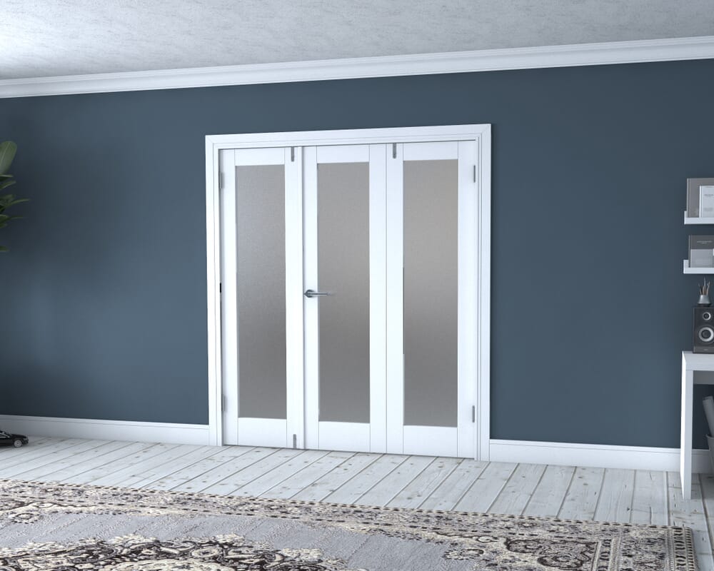 White P10 Frenchfold - Frosted (3 x 573mm Doors)