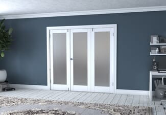 White P10 Frenchfold - Frosted (3 x 686mm Doors)