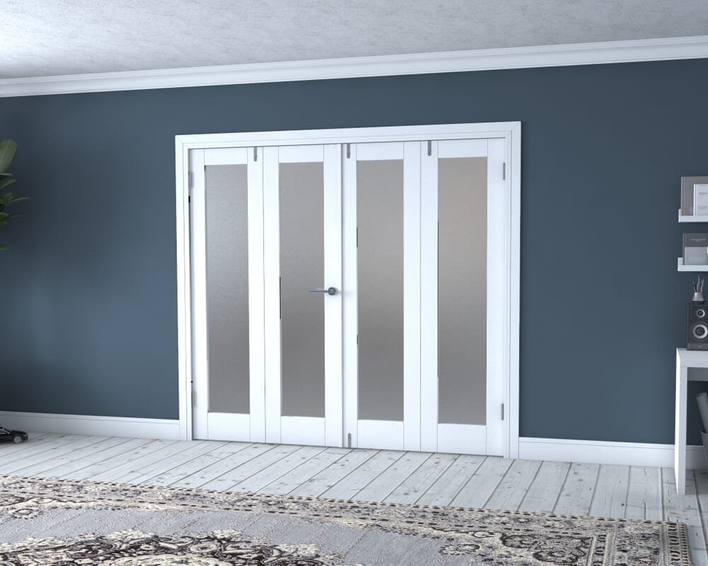 White P10 Frenchfold - Frosted (4 x 533mm Doors)
