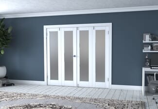 White P10 Frenchfold - Frosted (4 x 533mm Doors)