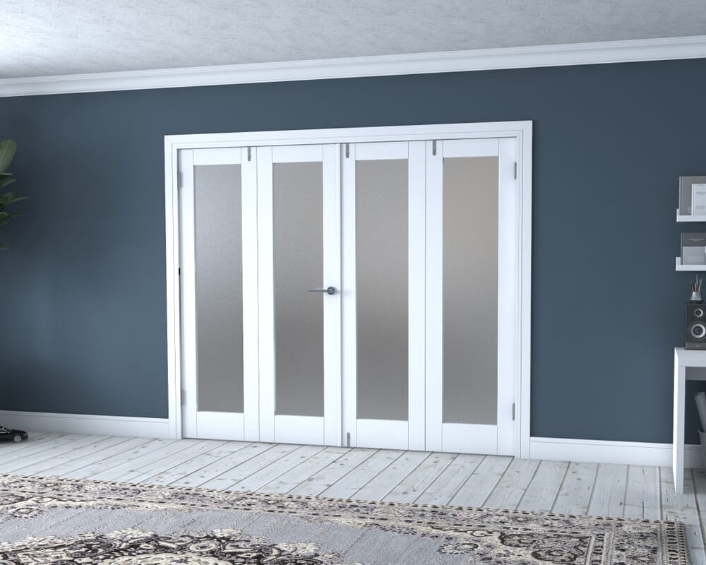 White P10 Frenchfold - Frosted (4 x 573mm Doors)