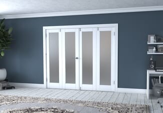 White P10 Frenchfold - Frosted (4 x 573mm Doors)