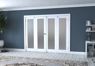 White P10 Frenchfold - Frosted (4 x 610mm Doors)