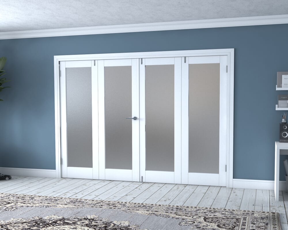 White P10 Frenchfold - Frosted (4 x 686mm Doors)