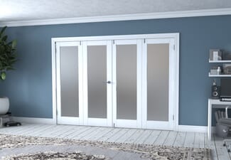 White P10 Frenchfold - Frosted (4 x 686mm Doors)