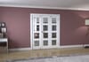 White Primed Shaker 4 Lite Clear Glazed French Folding Doorset