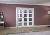 White Primed Shaker 4 Lite Clear Glazed French Folding Doorset