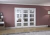 White Primed Shaker 4 Lite Clear Glazed French Folding Doorset