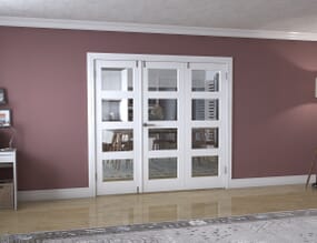 White 4L Folding Room Divider 7ft (2142mm) set