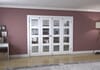 White Primed Shaker 4 Lite Clear Glazed French Folding Doorset