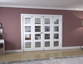 White 4L Folding Room Divider 8ft (2400mm) set