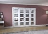White Primed Shaker 4 Lite Clear Glazed French Folding Doorset
