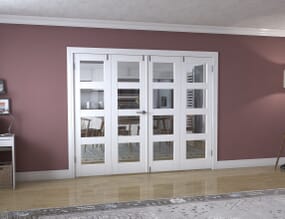 White 4L Folding Room Divider (4 x 610mm doors)