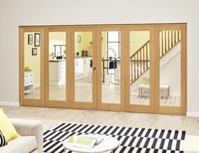 Prefinished P10 Oak Roomfold Deluxe (5 + 1 x 686mm doors)