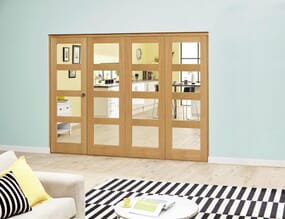 Oak Prefinished 4L Roomfold Deluxe (4 x 533mm doors)