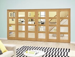 Oak Prefinished 4L Roomfold Deluxe (3 + 3 x 610mm doors)