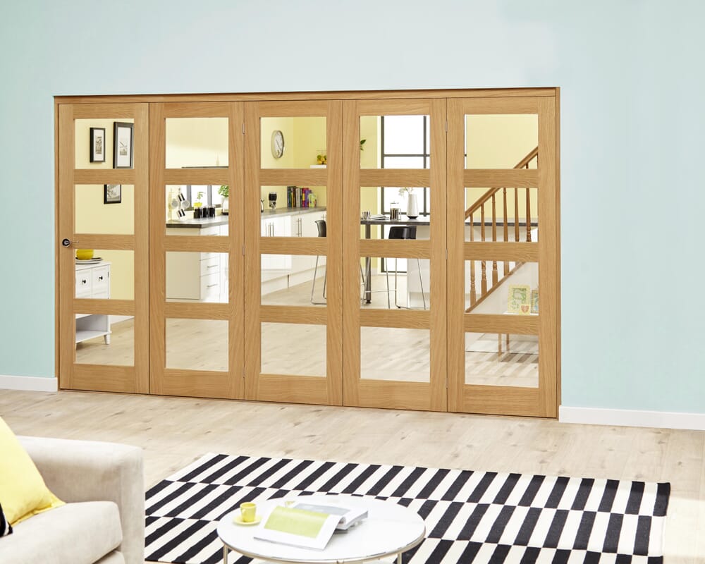 3000mm Oak Prefinished 4L Roomfold Deluxe
